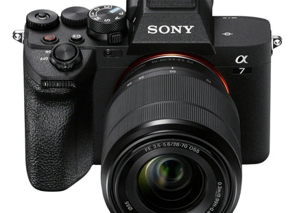 Sony Alpha a7 IV with 28-70mm zoom lens, front view
