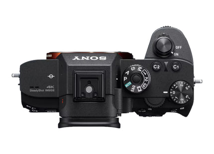 Sony Alpha 7R III camera, top view