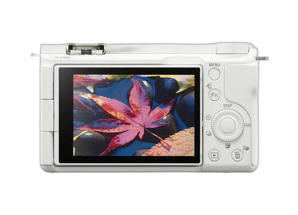 Sony ZV-E10 II – APS-C Vlog Camera with 16-50mm Lens in White — rear view
