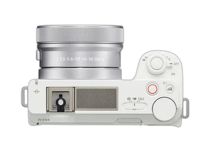 Sony ZV-E10 II – APS-C Vlog Camera with 16-50mm Lens in White — top view