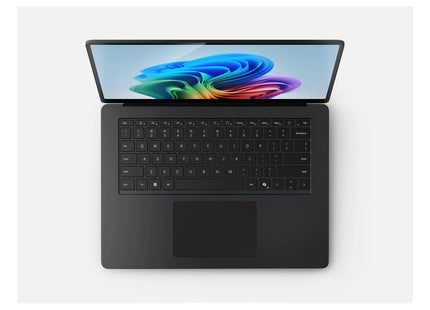 Microsoft Surface Laptop 7th Edition, Black, open top-down keyboard view