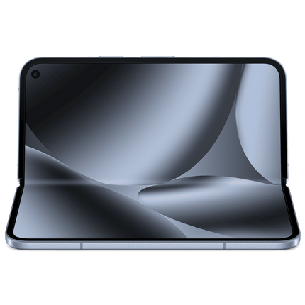 Google Pixel 10 Pro Fold, silver/grey, inner display open tablet mode view