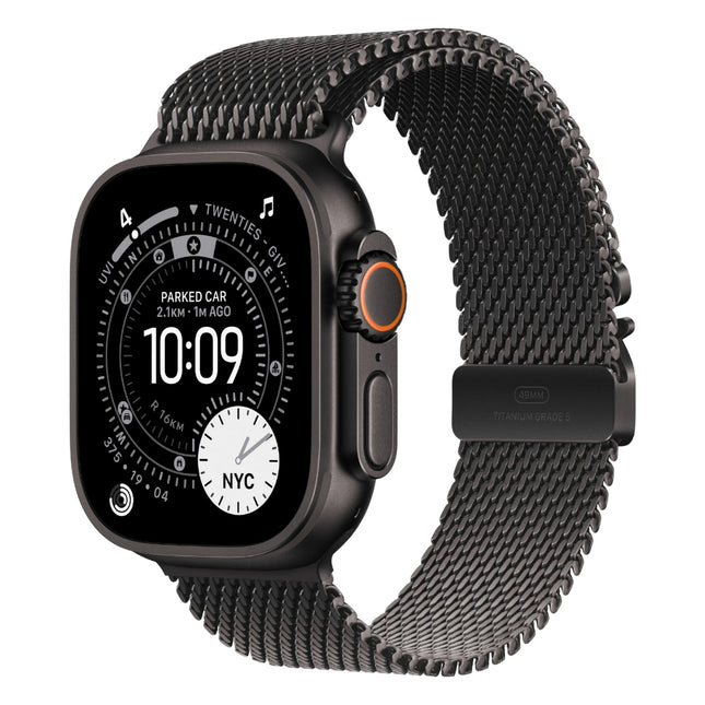 Apple Watch Ultra 3, 49mm Black Titanium, Milanese Loop