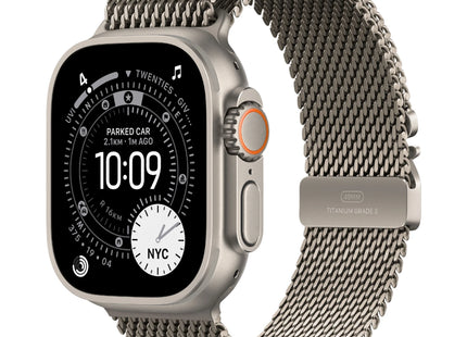 Apple Watch Ultra 3, 49mm Natural Titanium, Milanese Loop