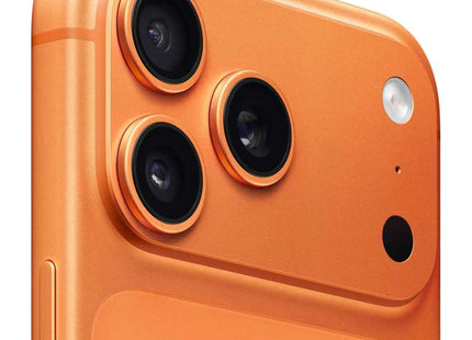 Apple iPhone 17 Pro Max, orange, rear camera close-up